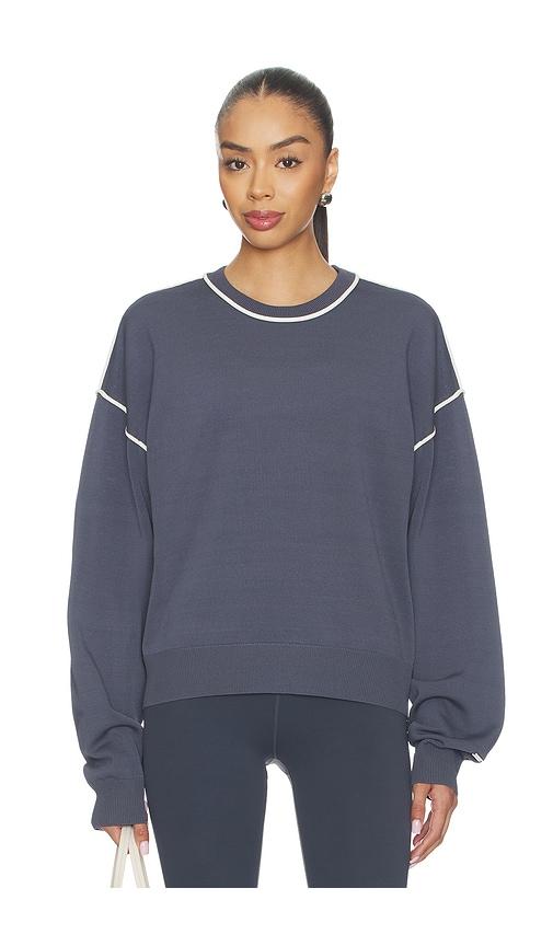 p.e nation retreat sweatshirt in blue.