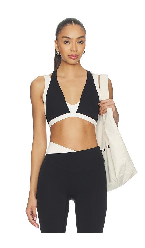 p.e nation unity sports bra in black,white.