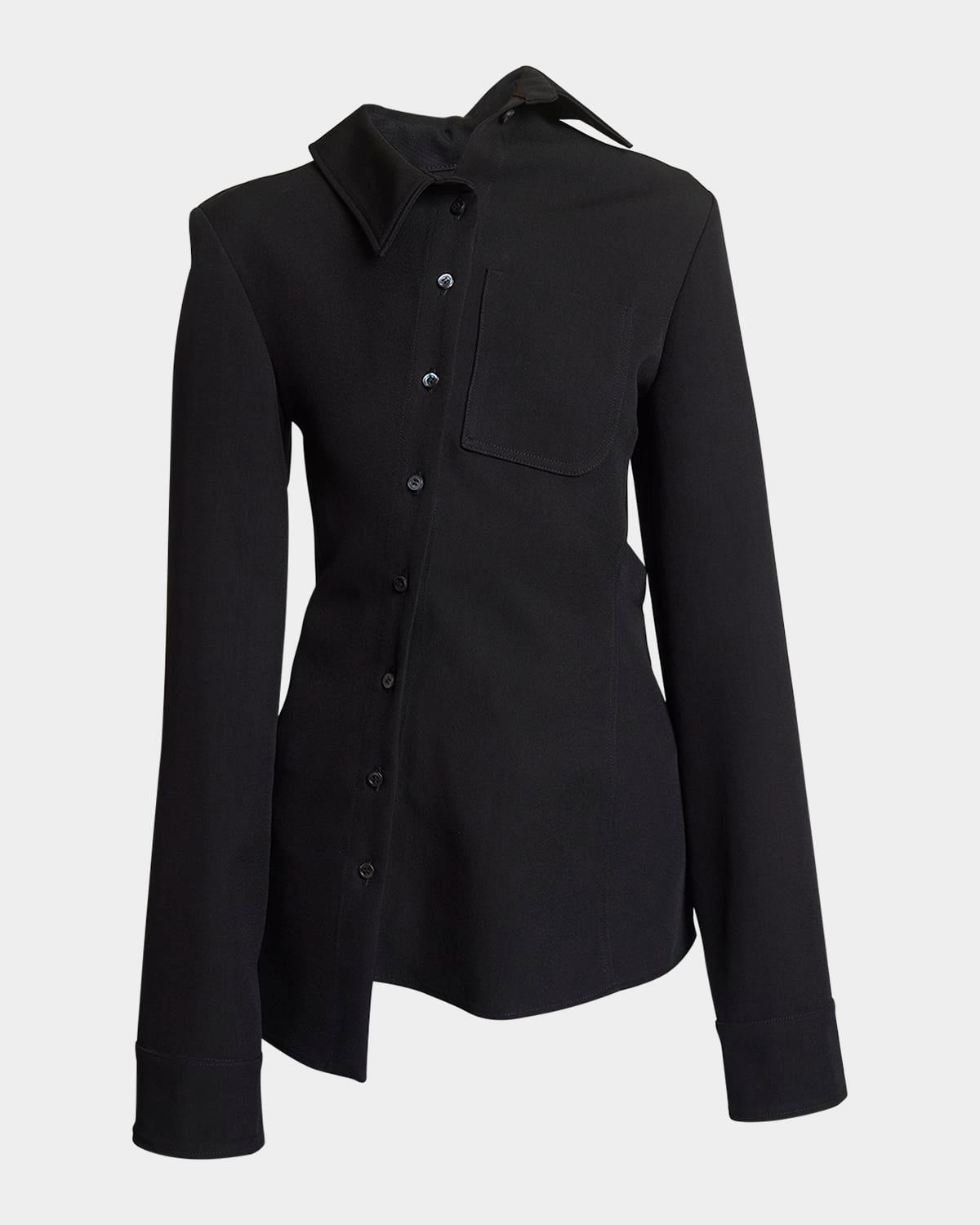 pablo asymmetric collared shirt