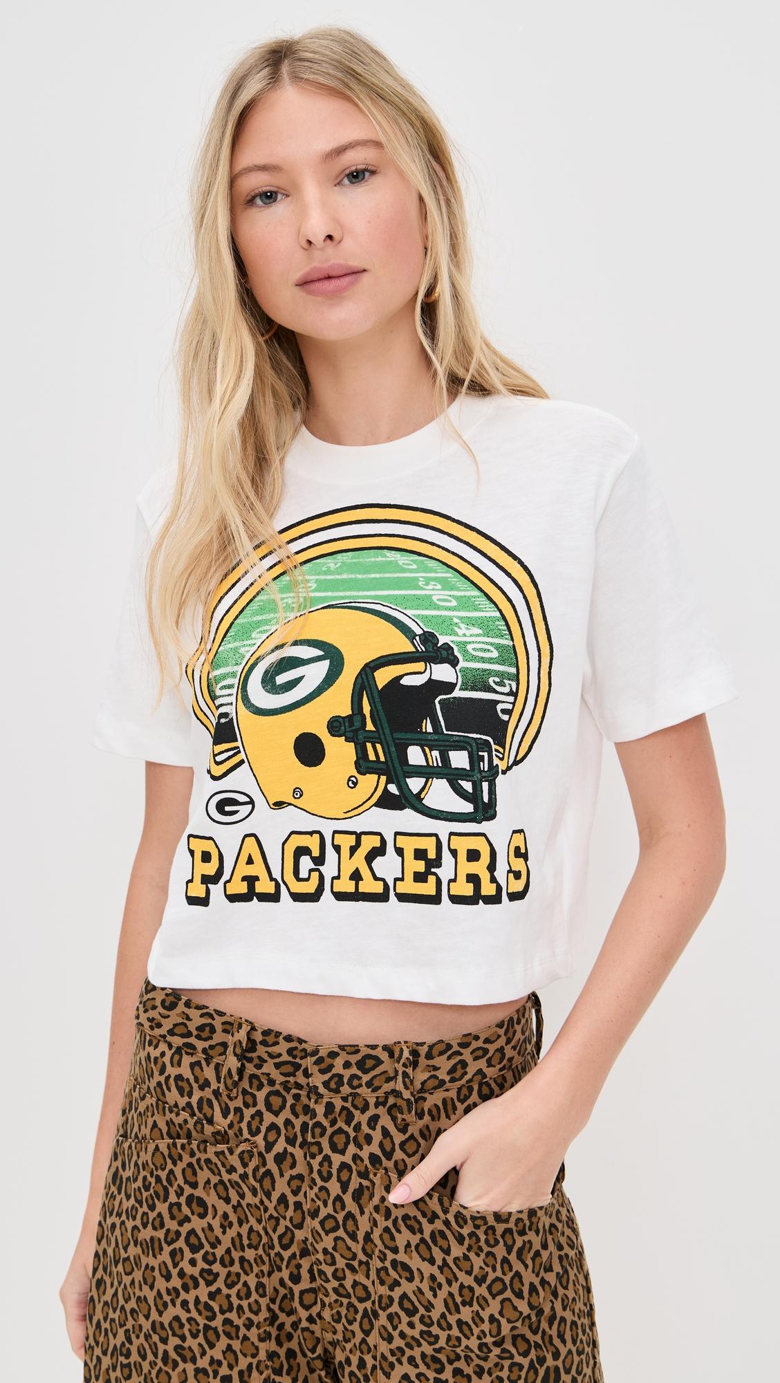 packers game time mn crop tee