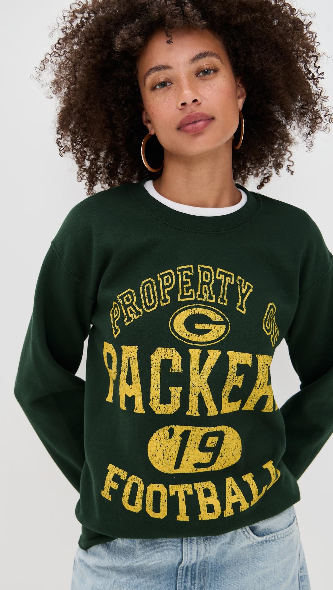 packers property crew fleece sweatshirt