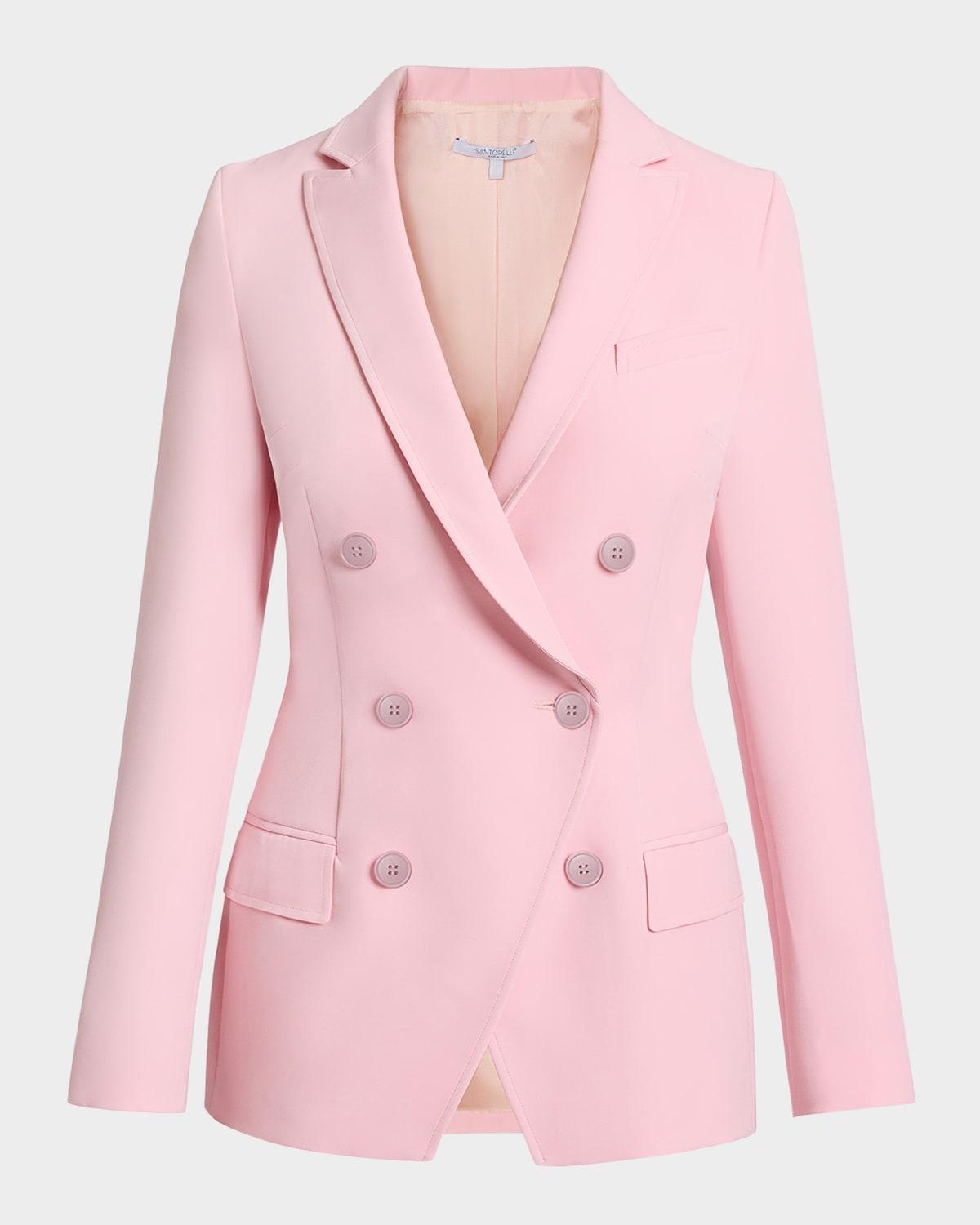 paco double-breasted stretch crepe jacket