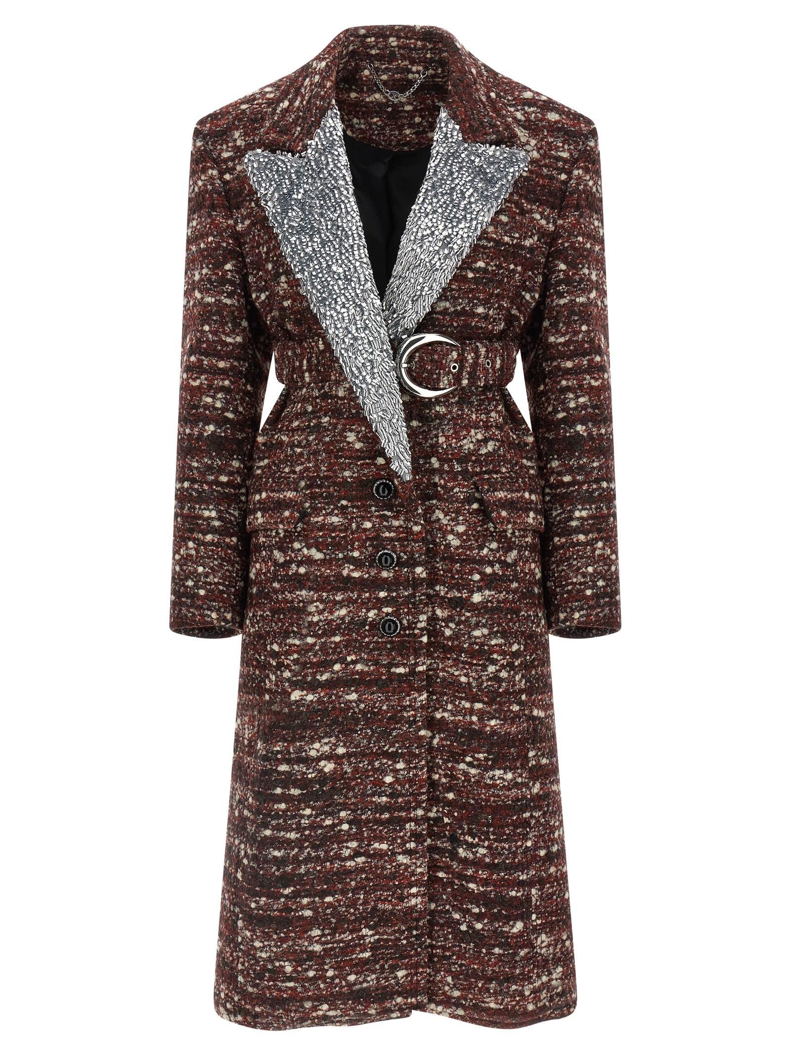 paco rabanne bouclé wool coat