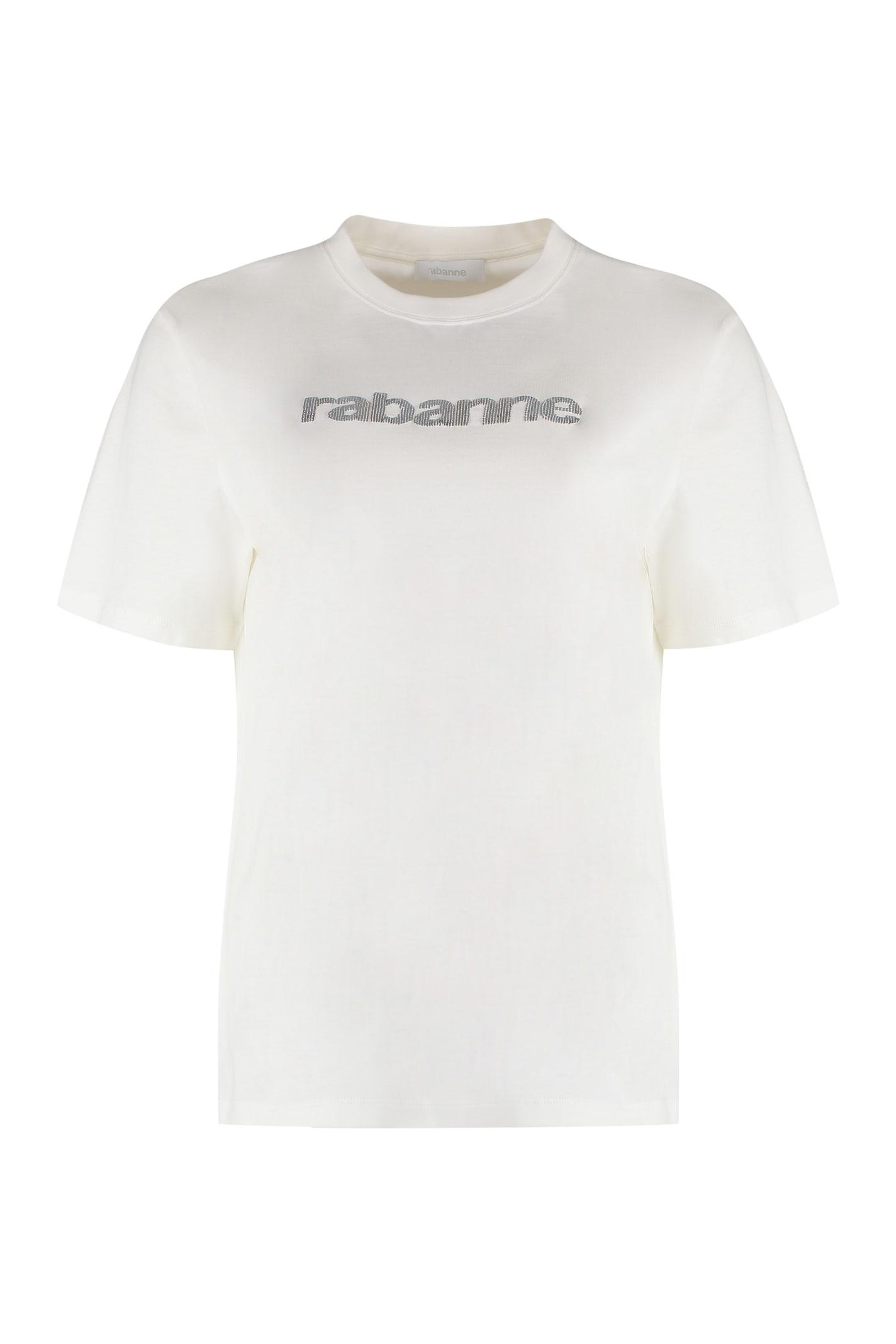 paco rabanne embellished logo regular t-shirt