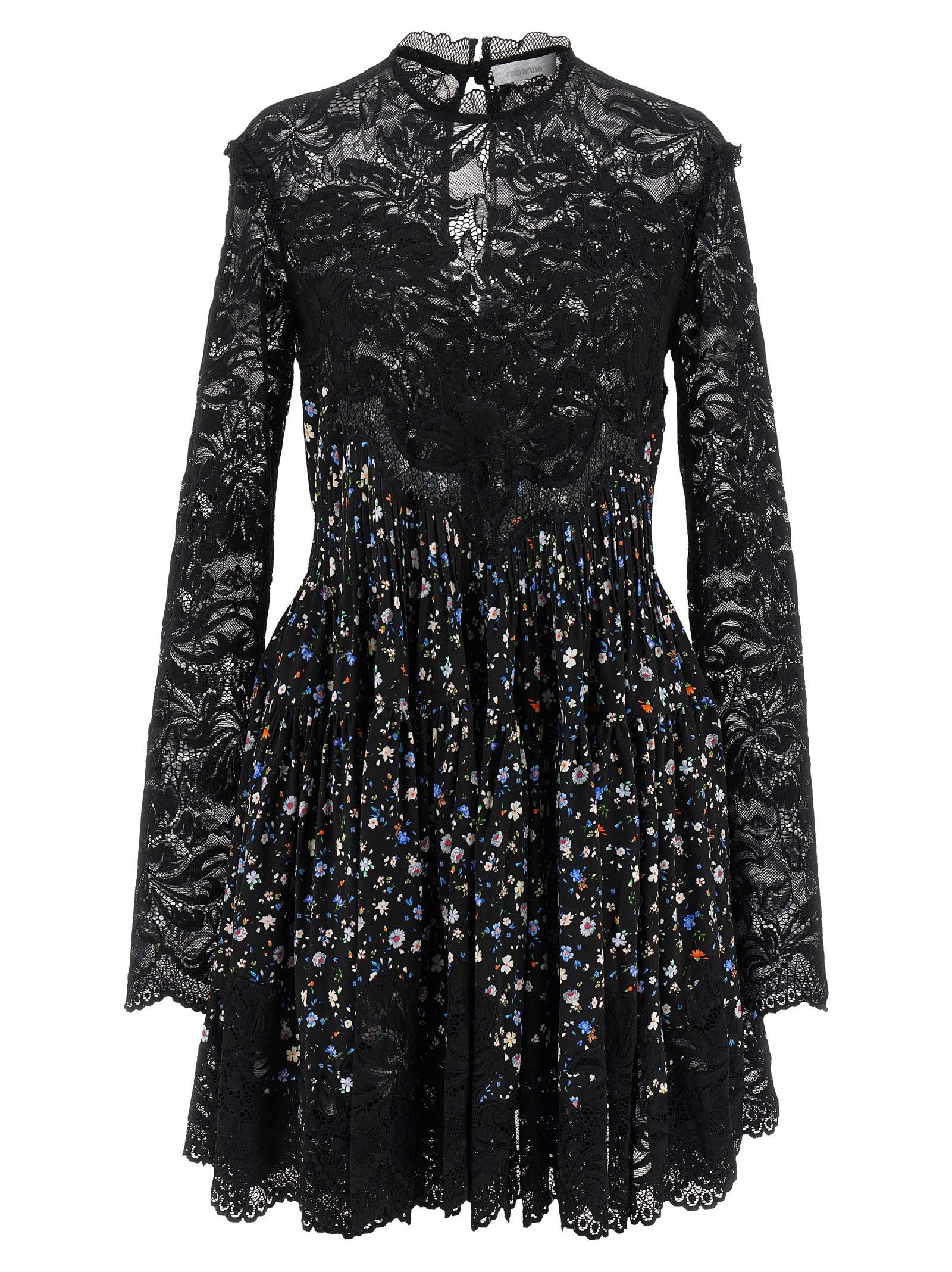 paco rabanne floral lace dress