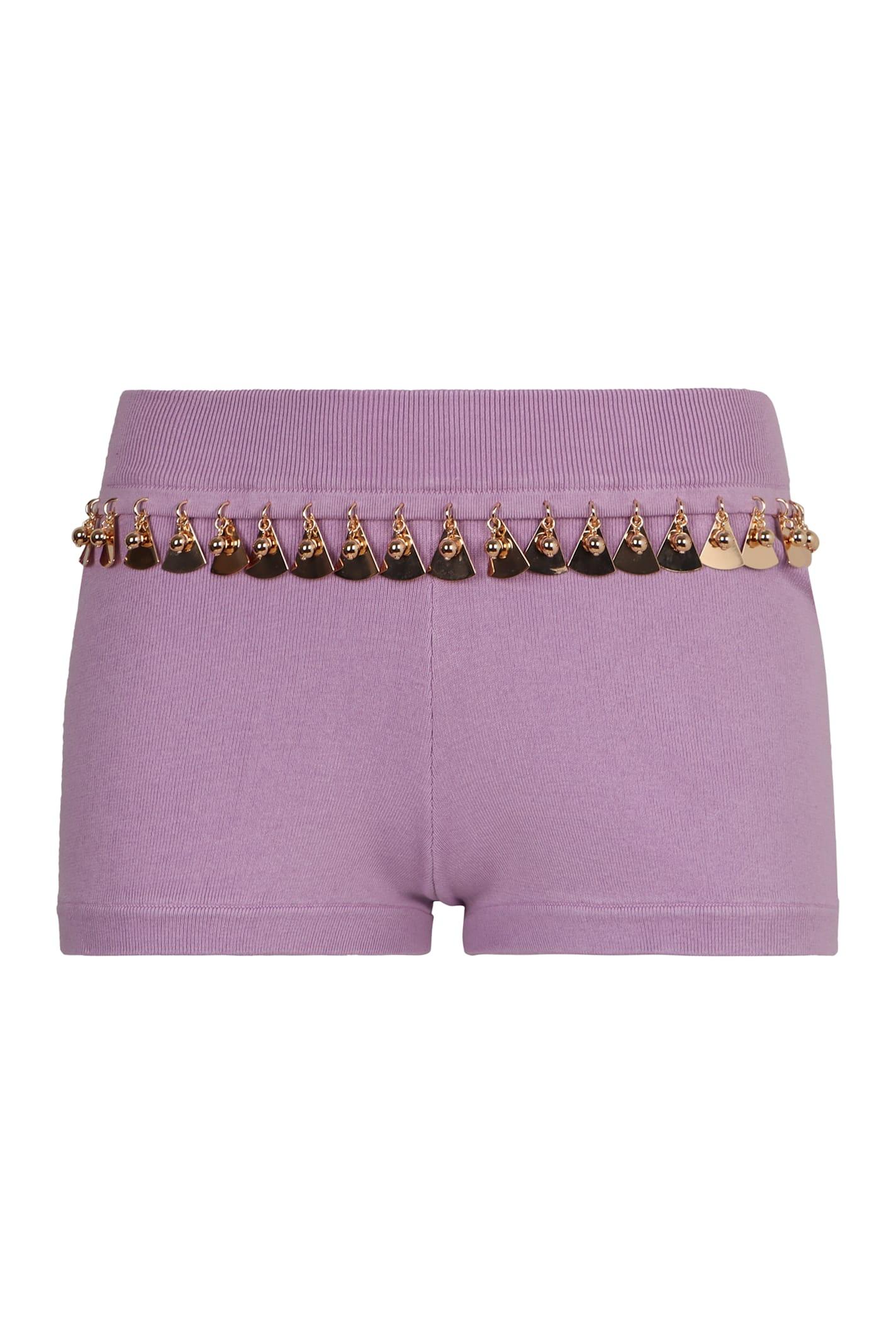 paco rabanne knitted shorts