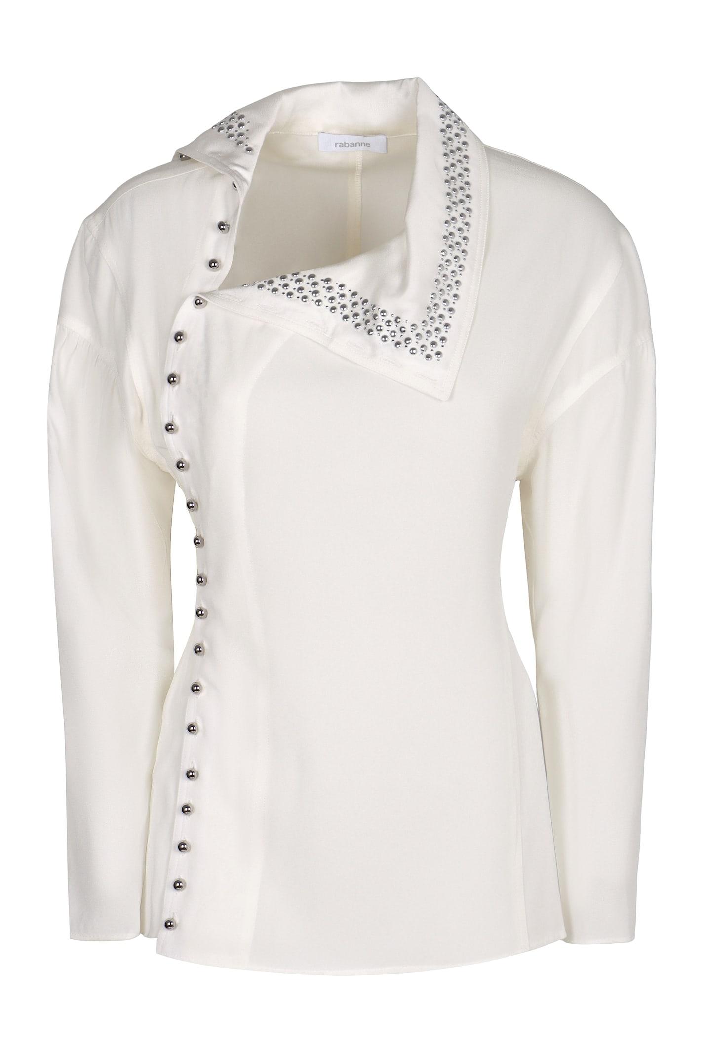 paco rabanne long-sleeve blouse