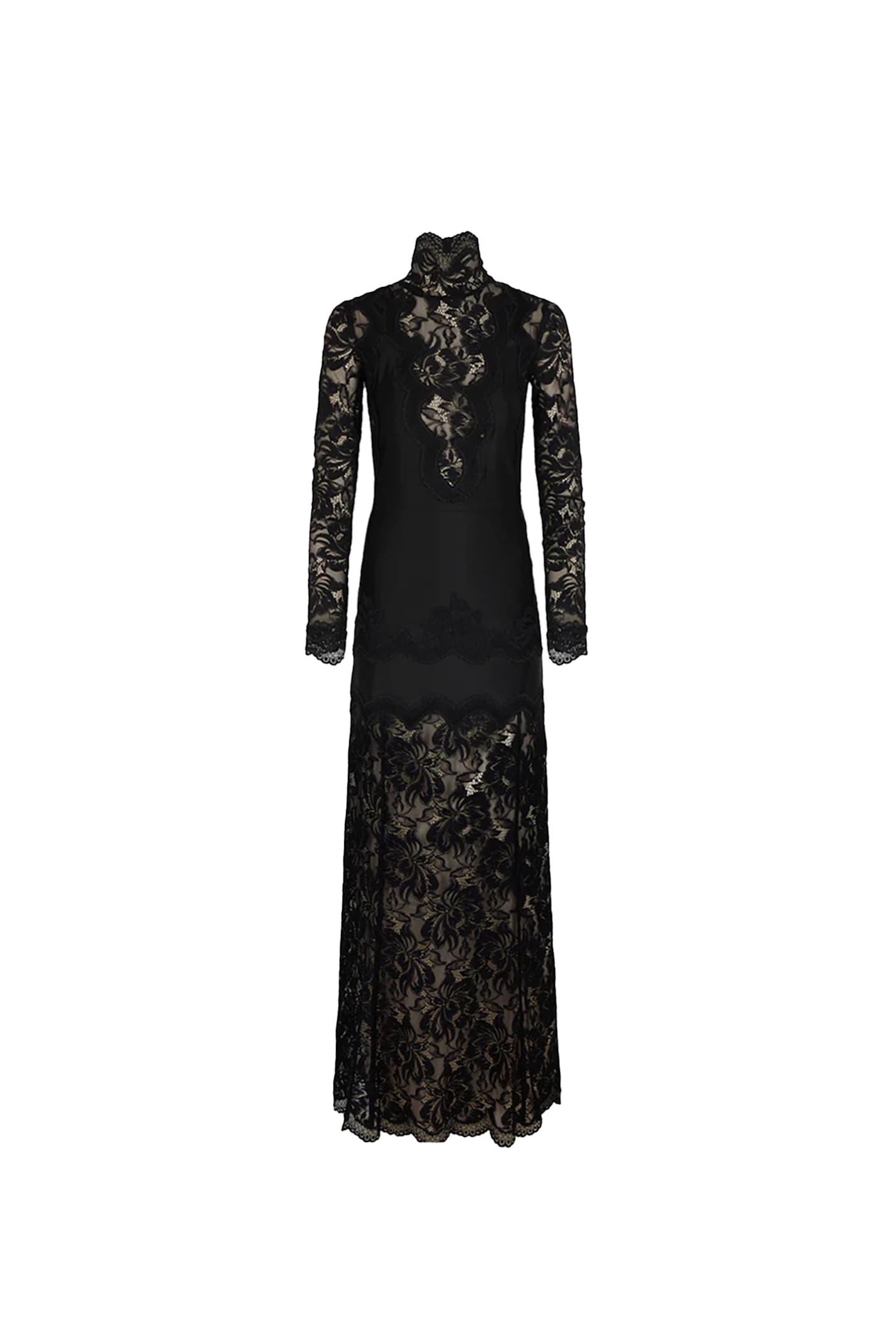 paco rabanne long sleeve long dress