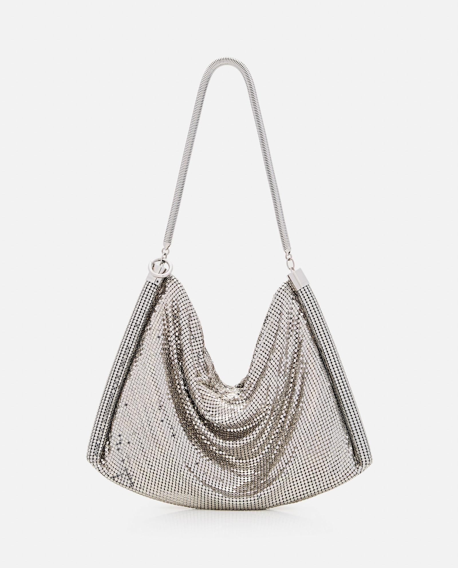 paco rabanne pixel tube aluminum shoulder bag