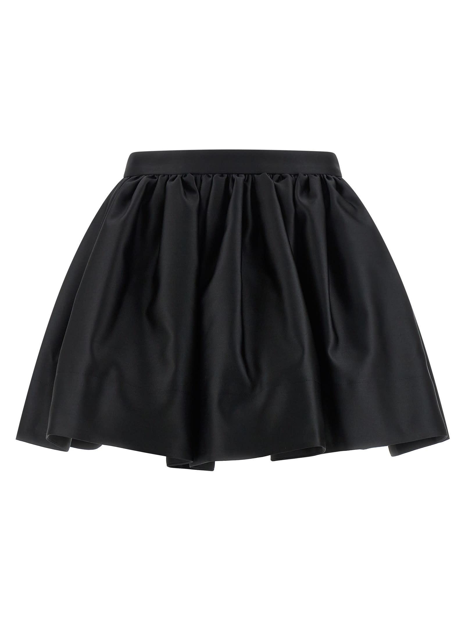 paco rabanne satin skirt