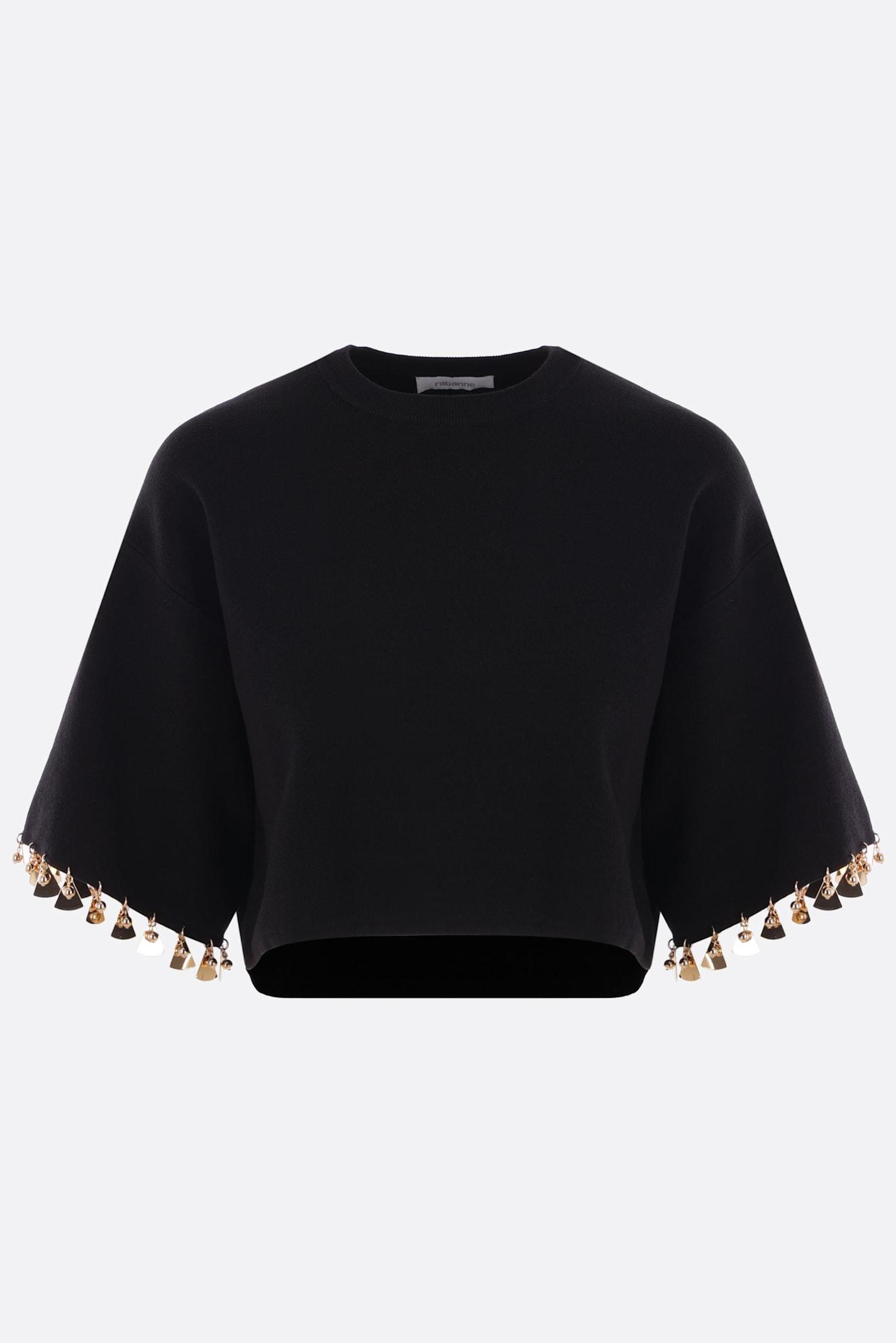 paco rabanne silk and cotton blend cropped sweater