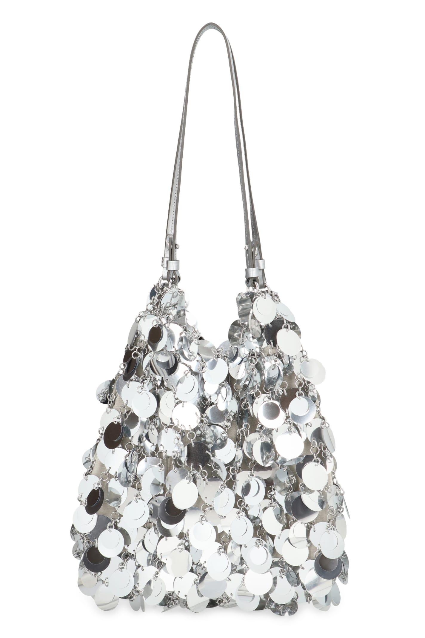 paco rabanne sparkle silver shoulder bag