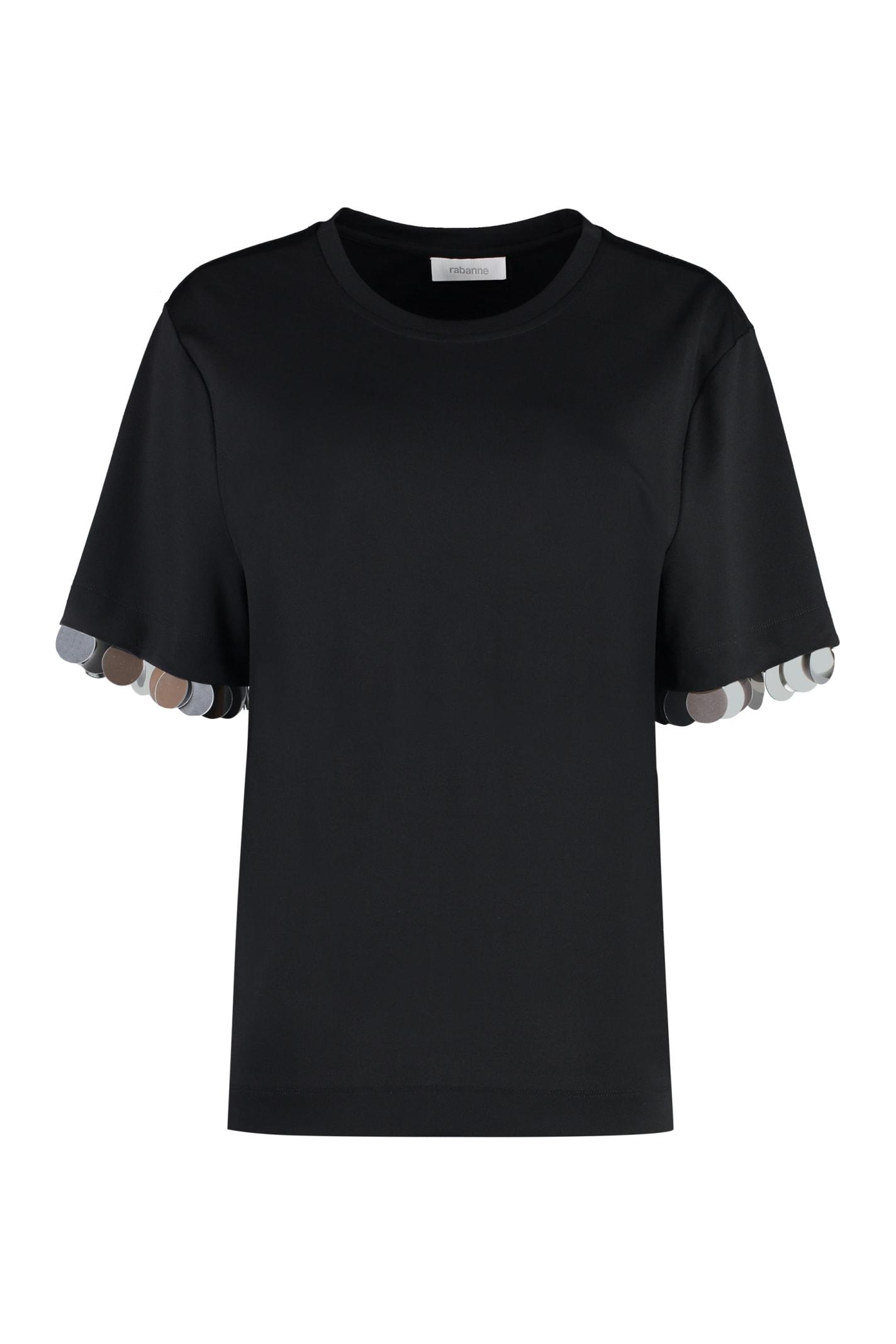 paco rabanne viscose crew-neck t-shirt