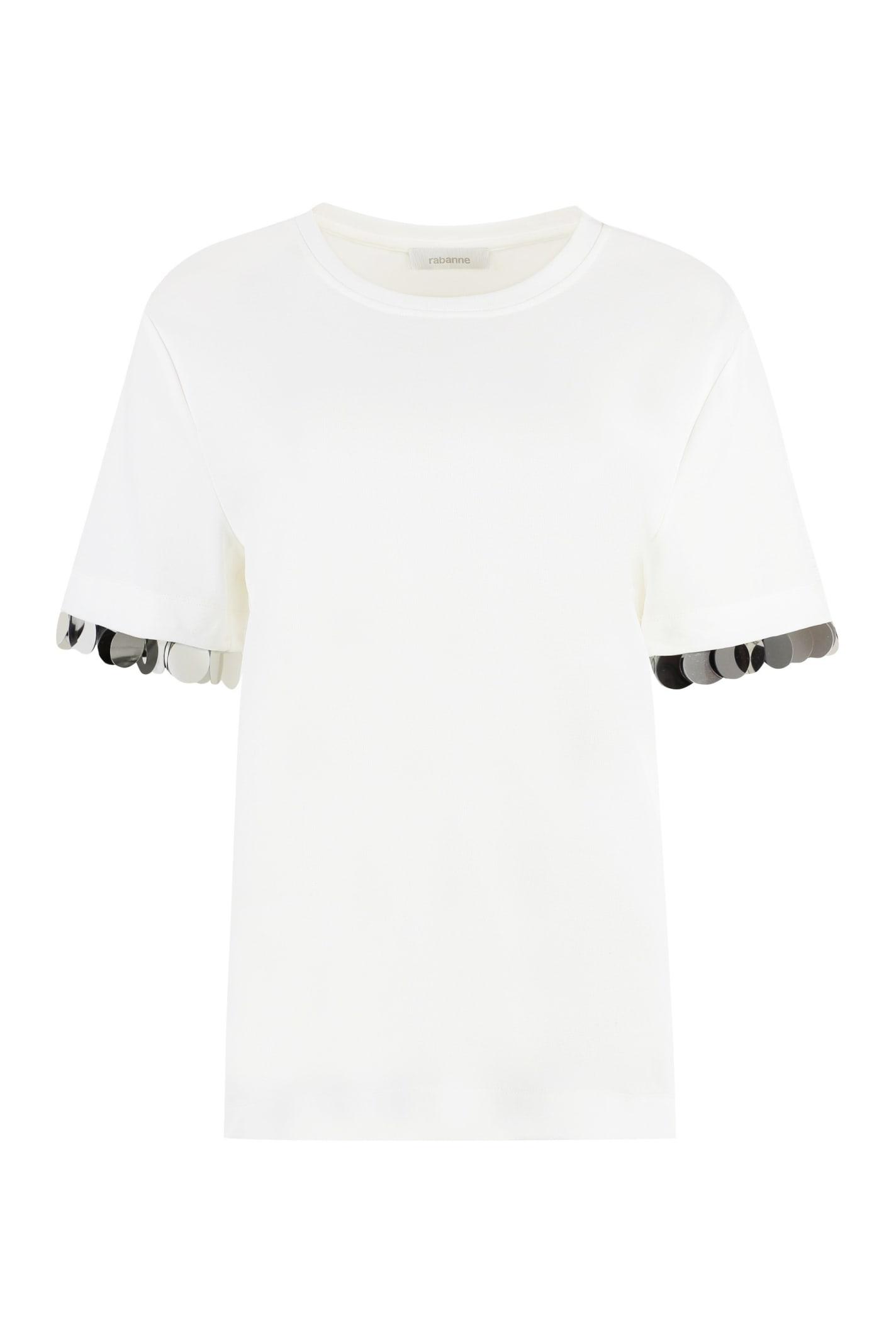 paco rabanne viscose crew-neck t-shirt