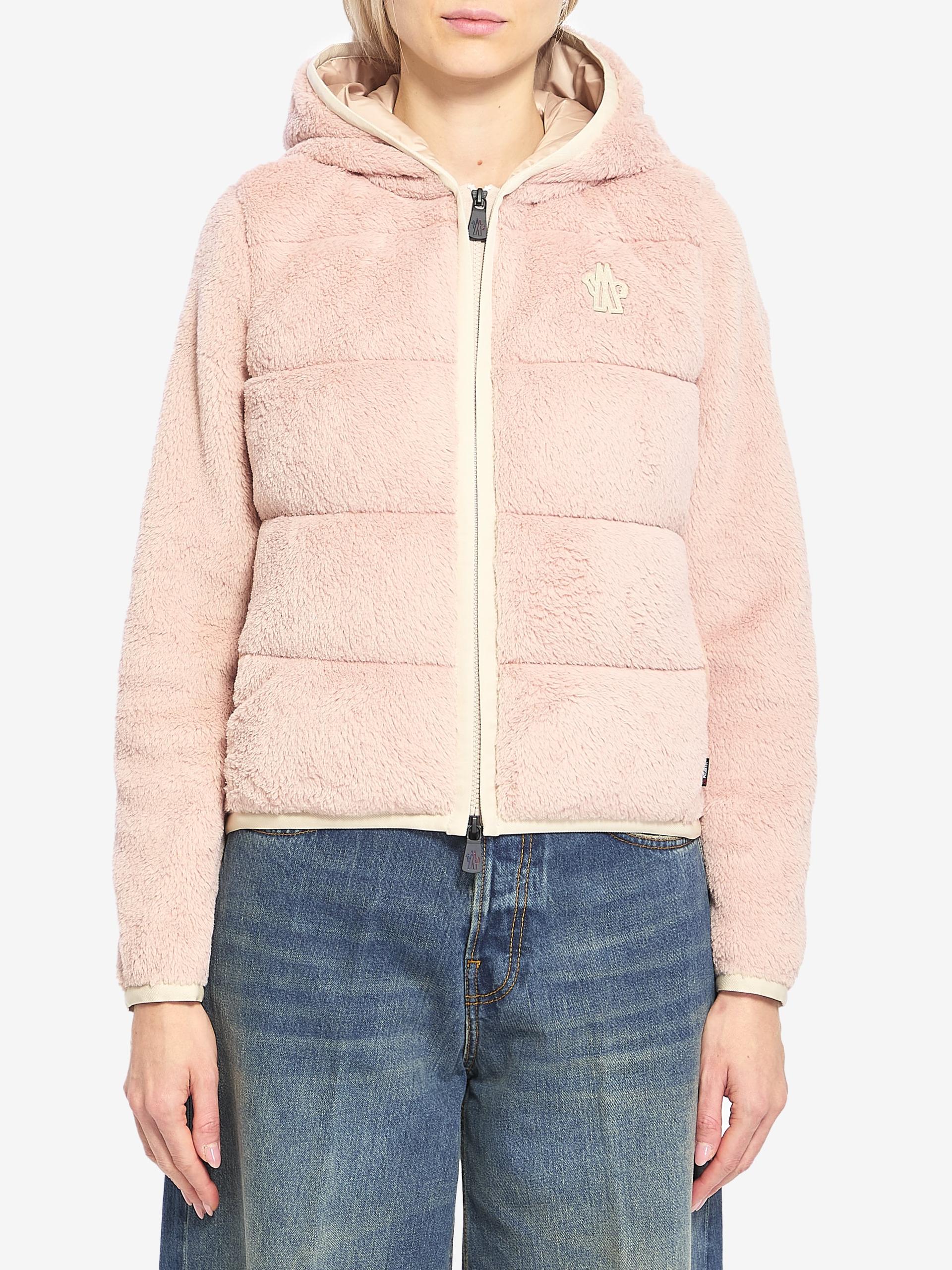 padded hoodie in pink