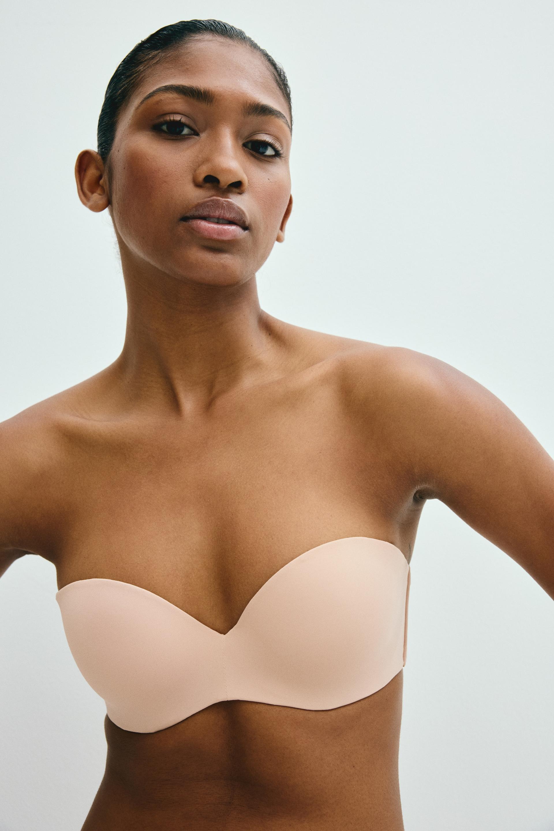 padded microfiber balconette bra