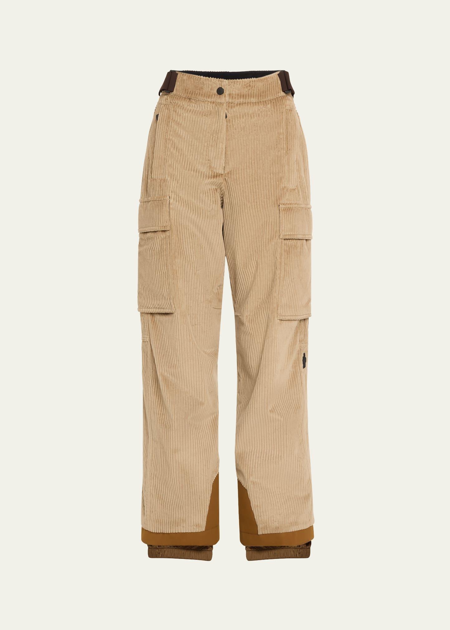padded technical corduroy ski pants
