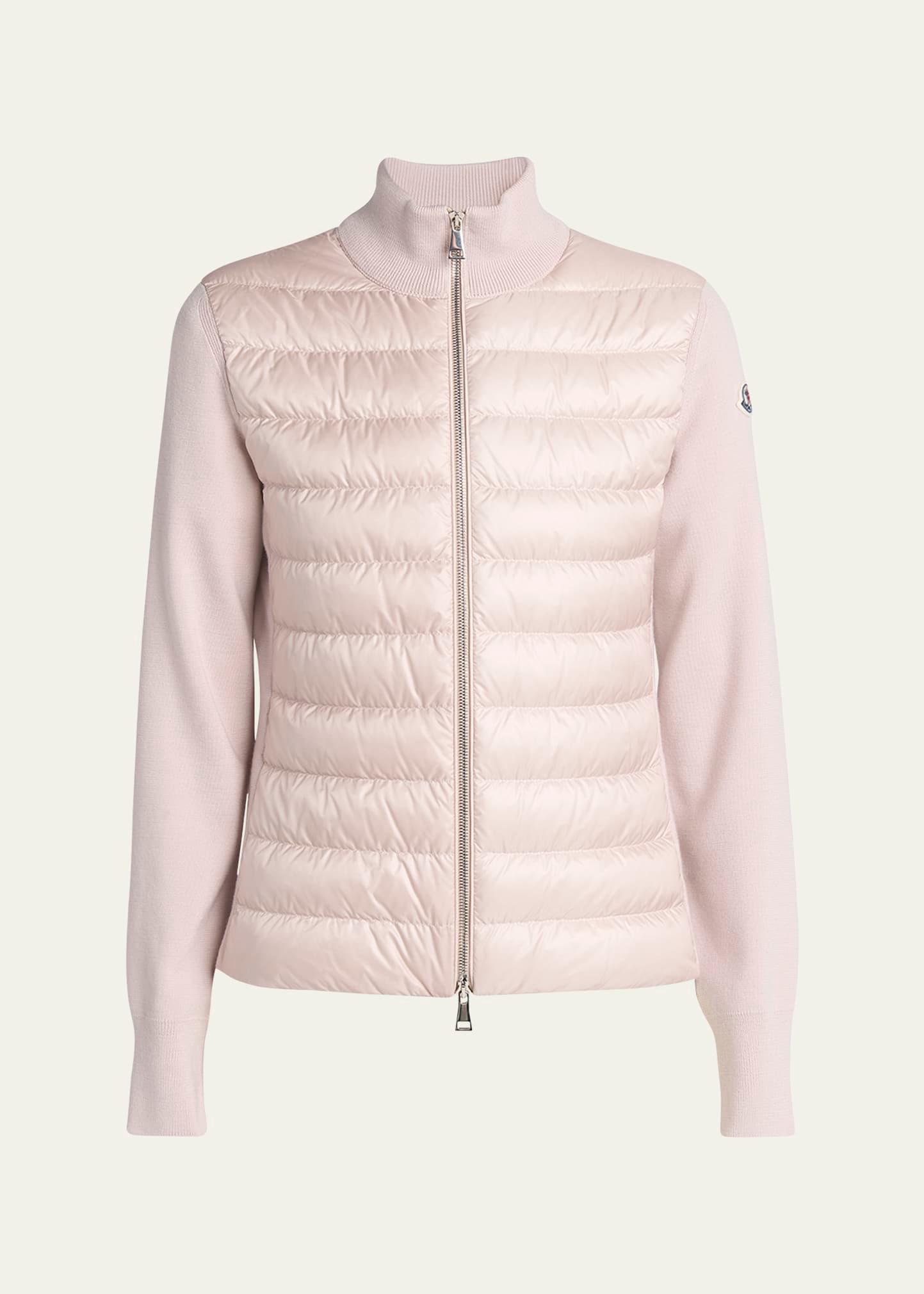 padded wool cardigan