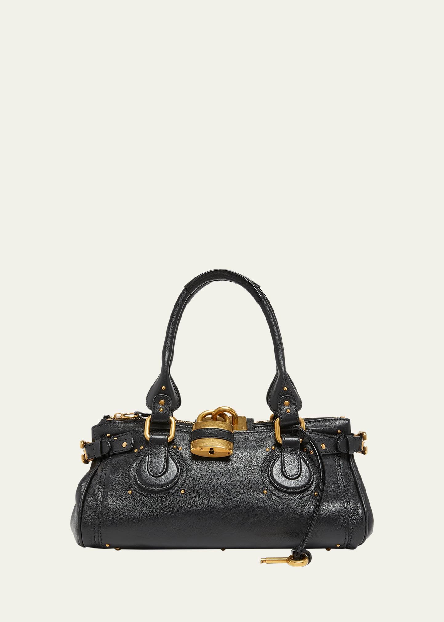 paddington padlock shoulder bag in leather
