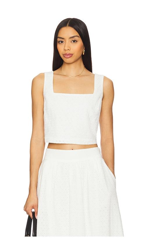 paige aelita top in white.