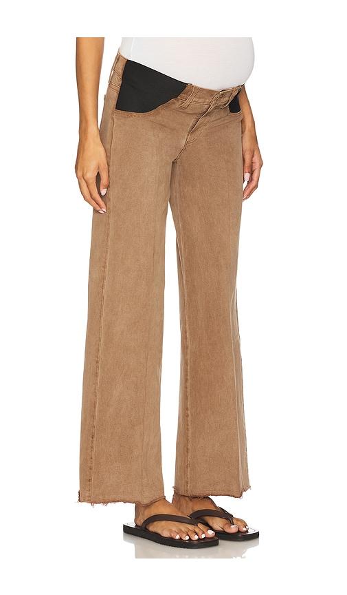 paige anessa maternity jeans in brown.