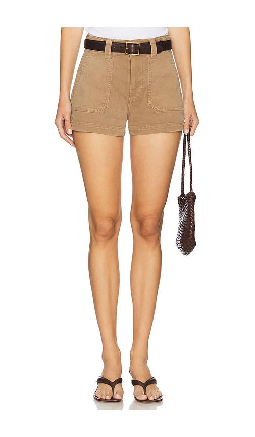 paige anessa short in brown.