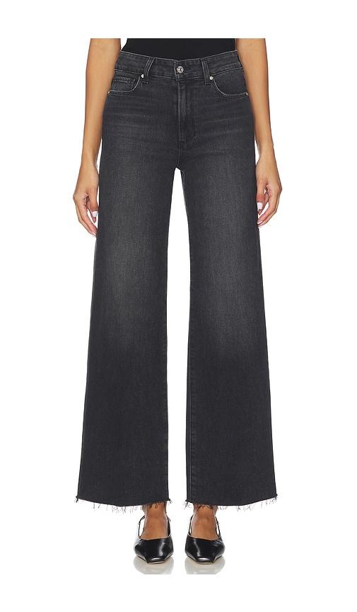 paige anessa wide leg jeans in black.