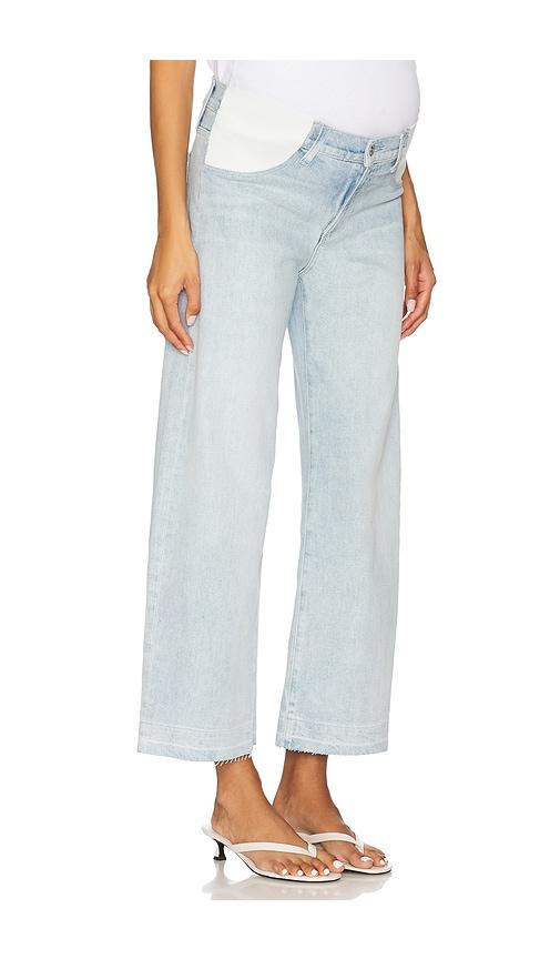 paige arellia ankle maternity jeans in blue.