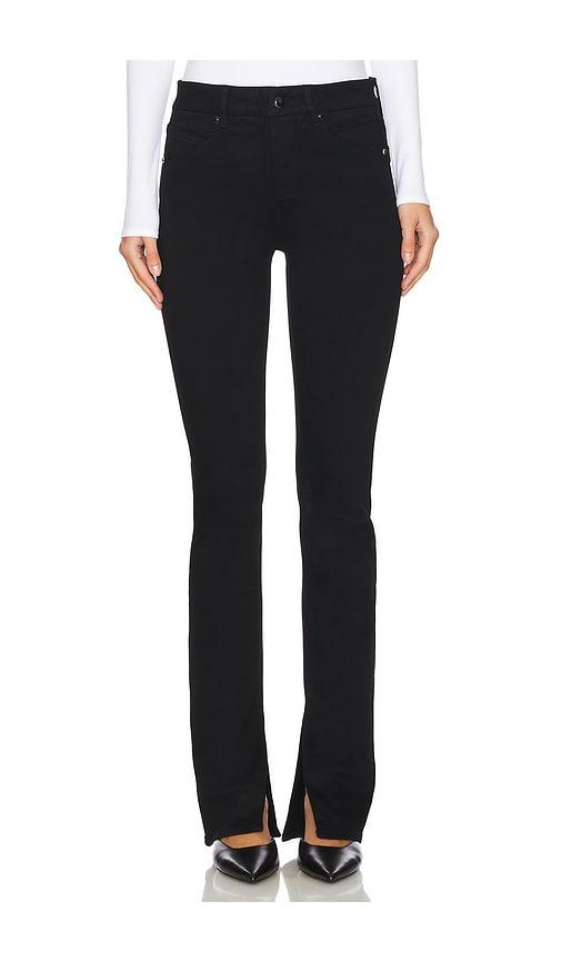 paige constance straight jeans in black.