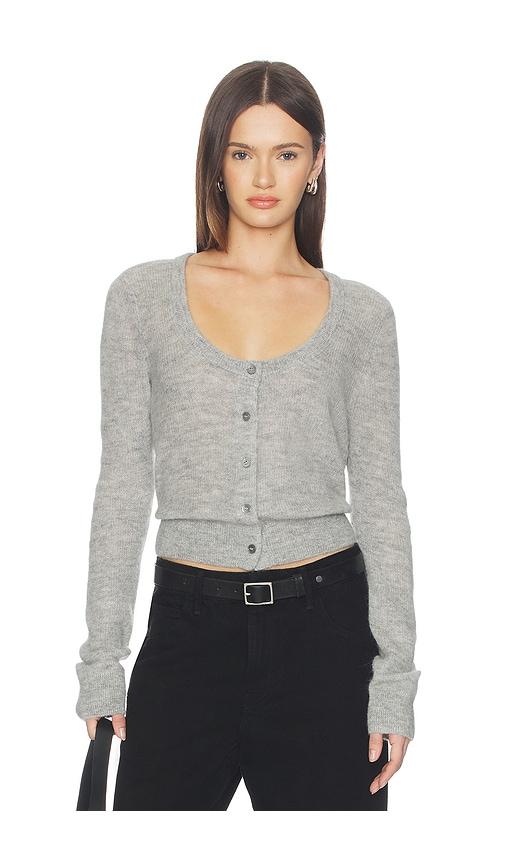 paige fortuna cardigan in grey.