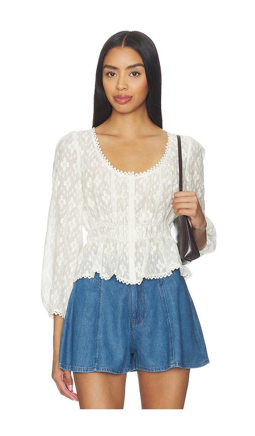 paige jay blouse in ivory.