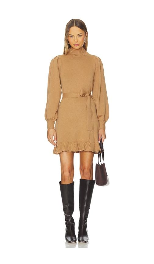 paige julita dress in taupe.