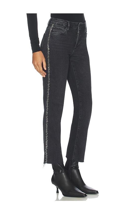 paige mason ankle straight jeans in black.