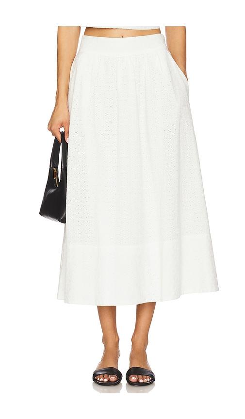 paige ojai skirt in white.
