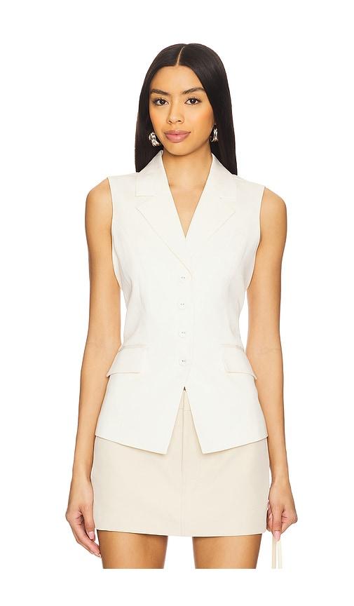 paige palomina vest in ivory.