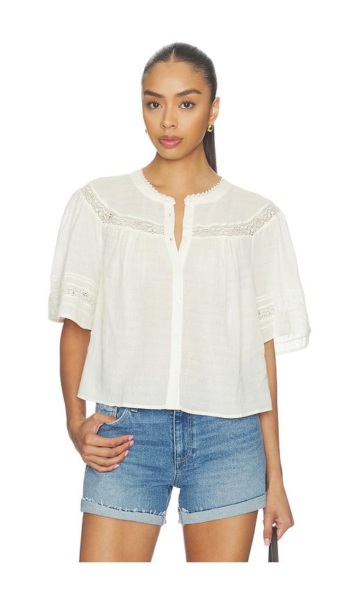 paige pasadena blouse in ivory.