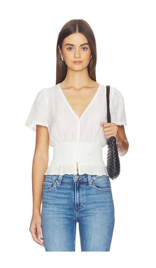 paige rive top in white.