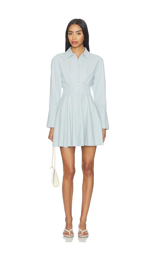 paige sandrine dress in blue.