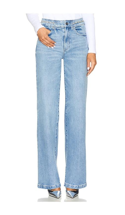 paige sasha wide leg jeans in denim-light.