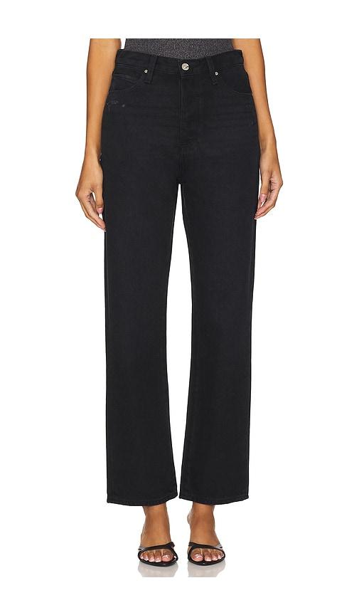 paige sawyer straight jeans in black.
