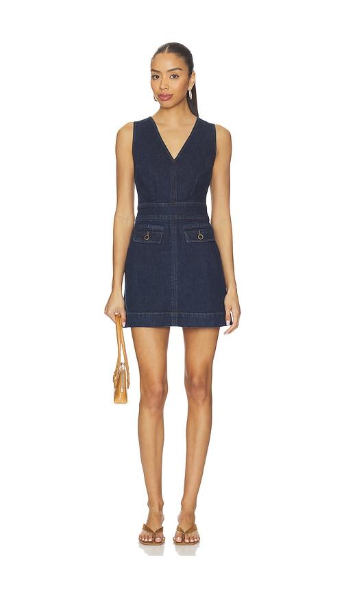 paige sylvia mini dress in navy.