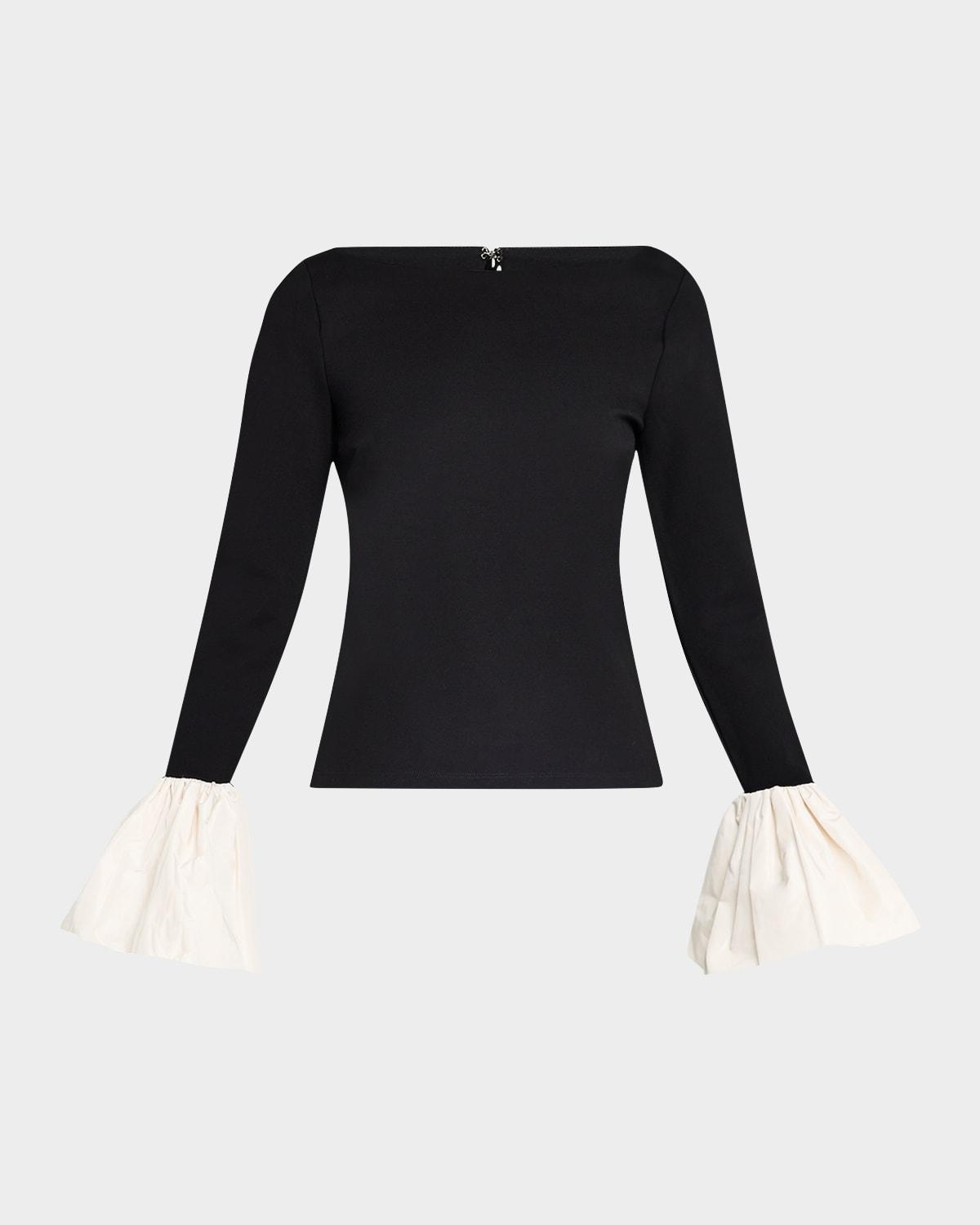 paige voluminous cuff top
