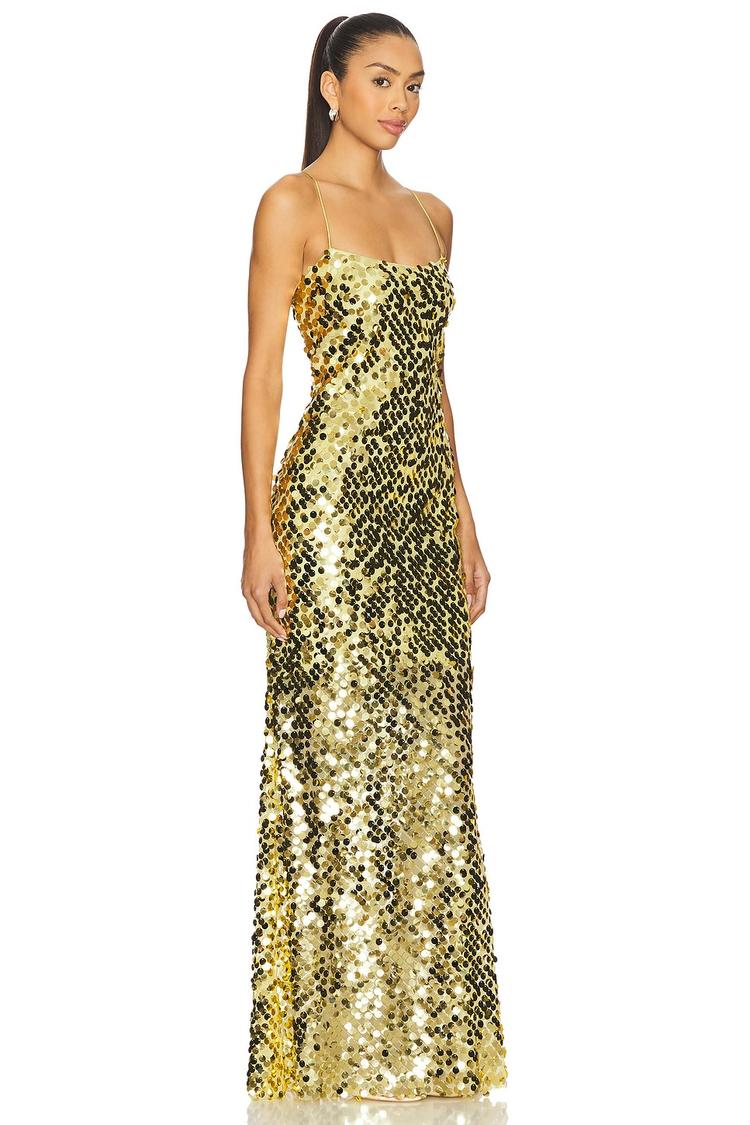 paillette cami gown