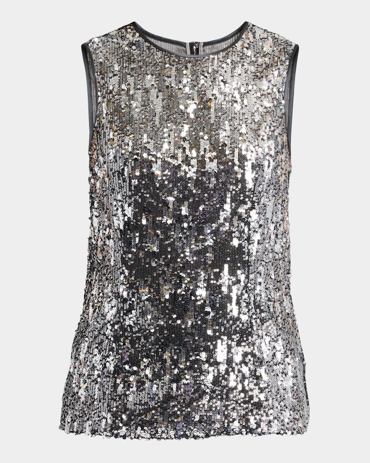 paillette embellished tank top