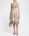 paisley cotton sweetheart midi dress