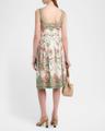 paisley cotton sweetheart midi dress