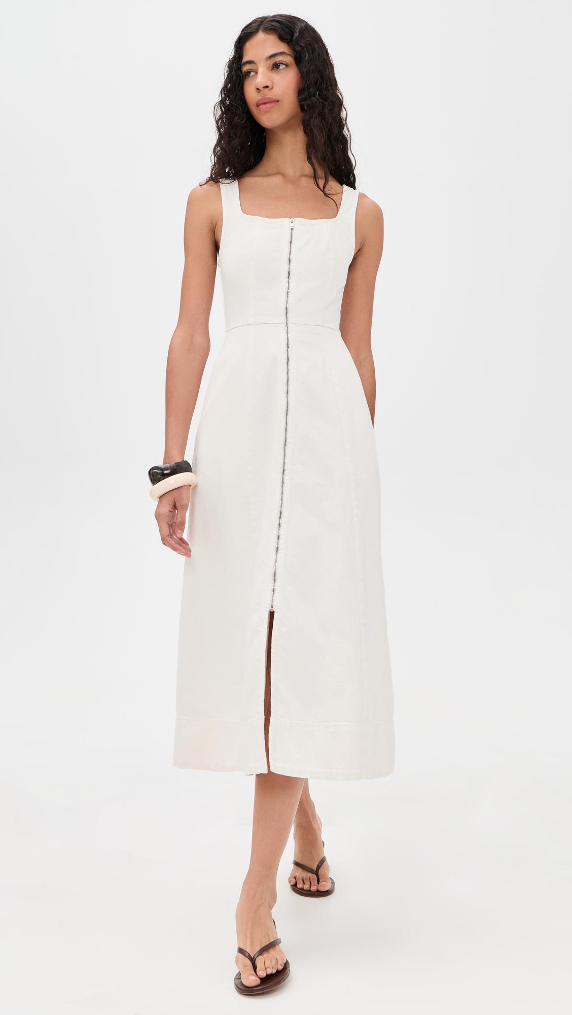 paisley denim midi dress