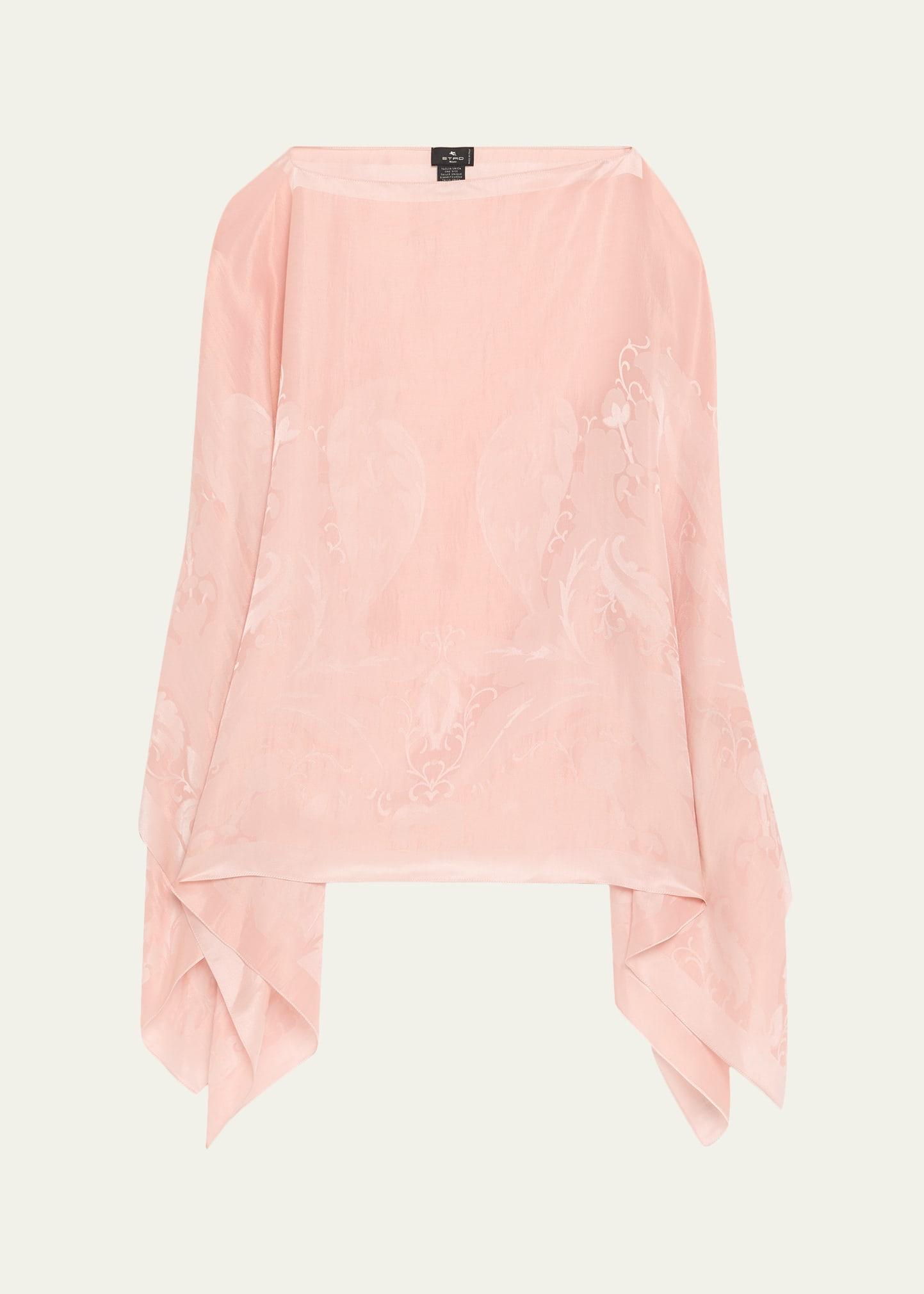 paisley jacquard cape top