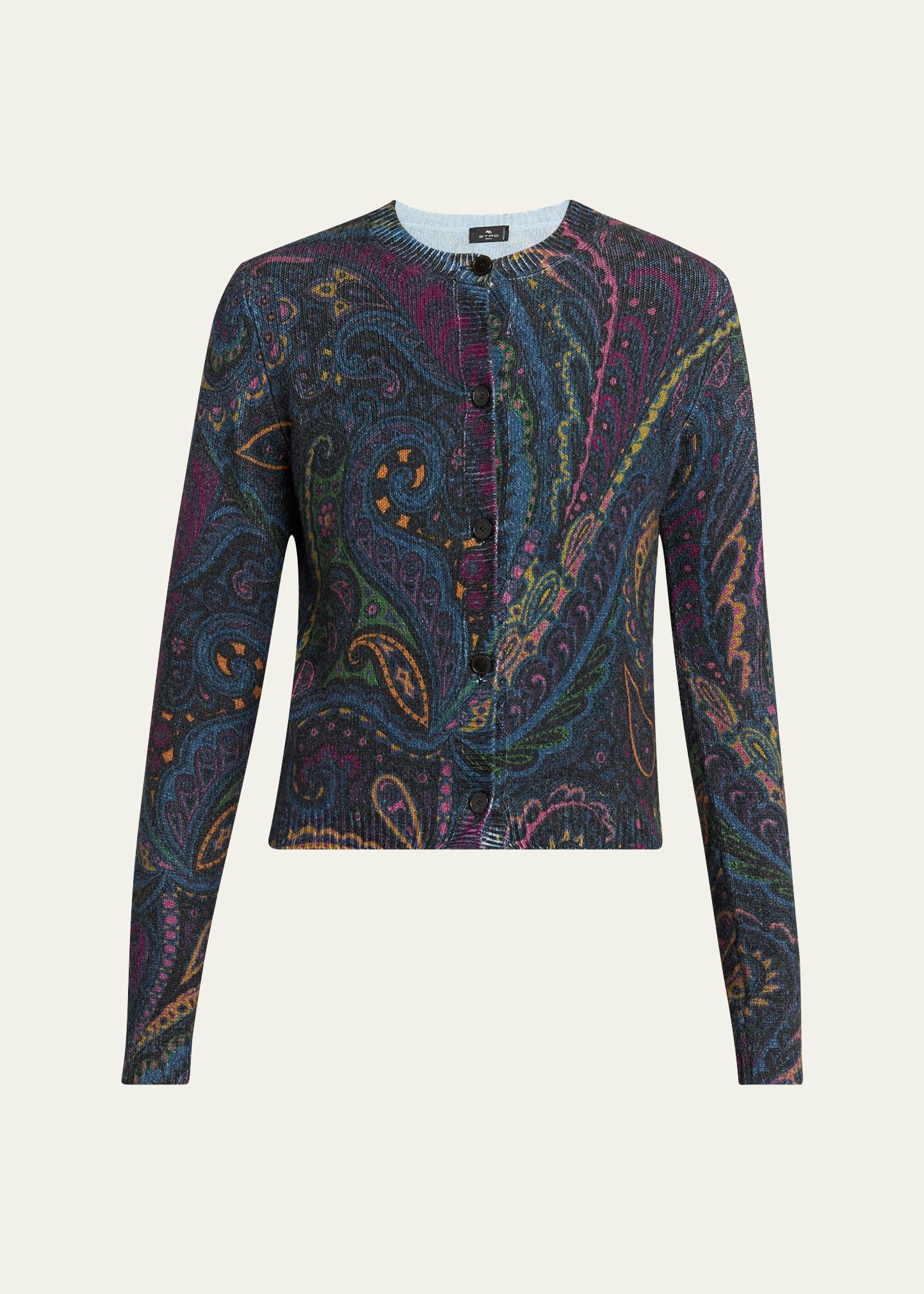 paisley knit cardigan