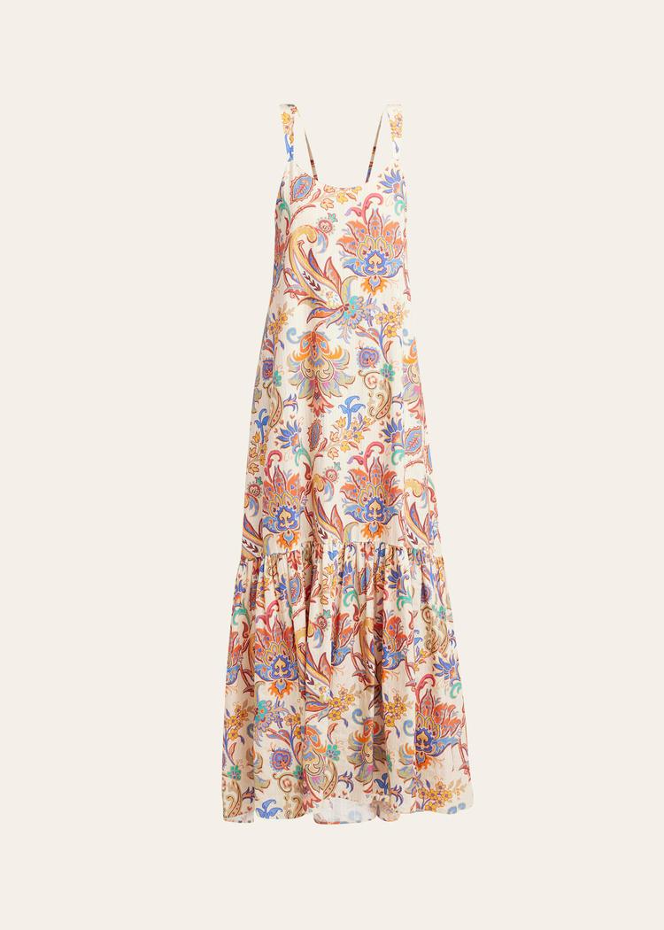 paisley-print sleeveless maxi dress